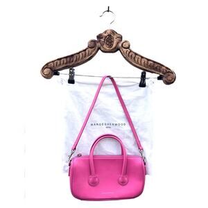 Marge Sherwood Pink Purse Small Zipper Shoulder Bag with Handles Barbie-core